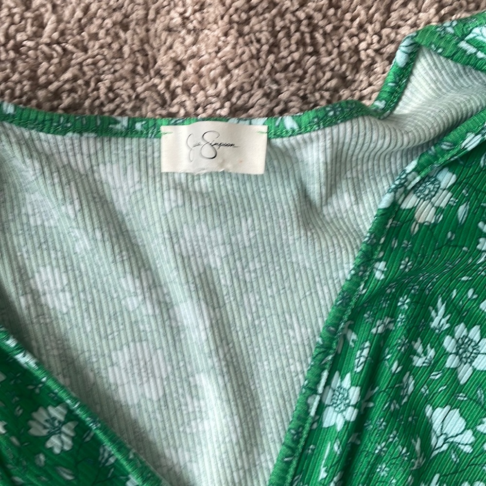 Green Jessica Simpson Floral Dress.